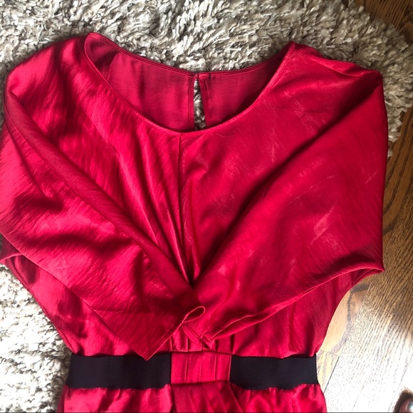 BCBG Red Dress with Black detail - Picture 2 of 6
